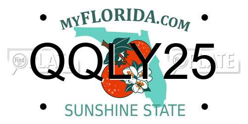 QQLY25 Florida License Plate
