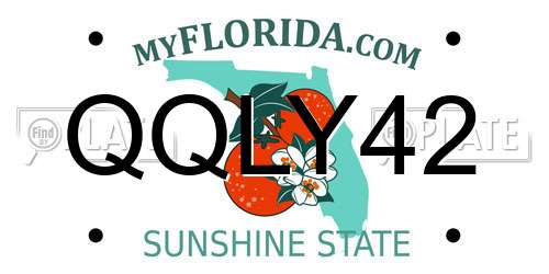 QQLY42 Florida License Plate