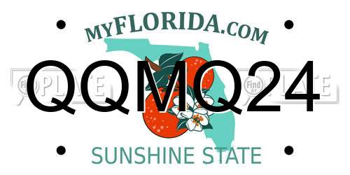 QQMQ24 Florida License Plate