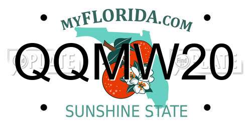 QQMW20 Florida License Plate