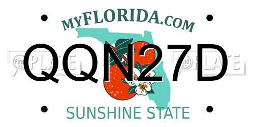 QQN27D Florida License Plate