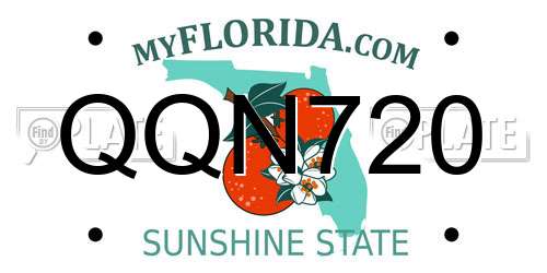 QQN720 Florida License Plate