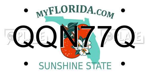 QQN77Q Florida License Plate