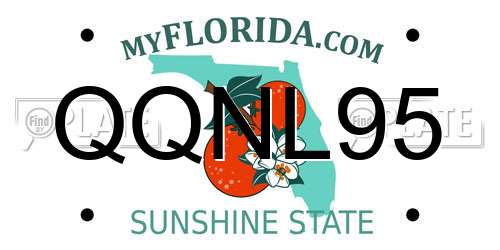 QQNL95 Florida License Plate