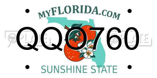 QQO760 Florida License Plate