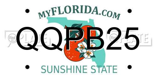 QQPB25 Florida License Plate
