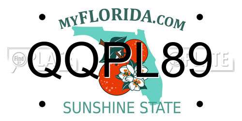 QQPL89 Florida License Plate