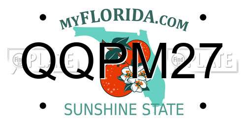 QQPM27 Florida License Plate