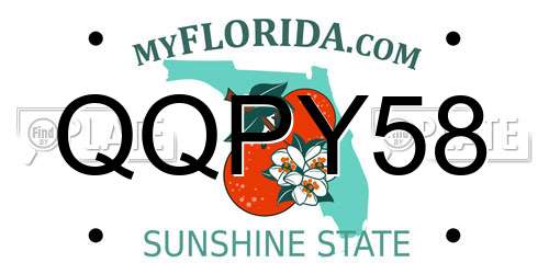 QQPY58 Florida License Plate