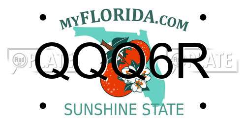 QQQ6R Florida License Plate