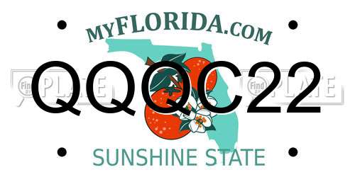 QQQC22 Florida License Plate