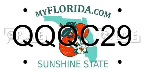 QQQC29 Florida License Plate