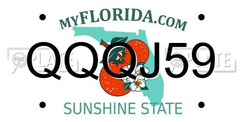 QQQJ59 Florida License Plate