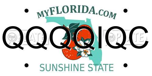 QQQQIQC Florida License Plate