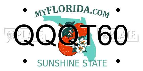 QQQT60 Florida License Plate