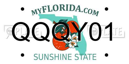 QQQY01 Florida License Plate