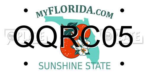 QQRC05 Florida License Plate