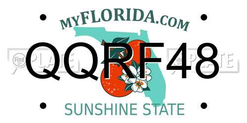 QQRF48 Florida License Plate