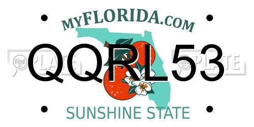 QQRL53 Florida License Plate