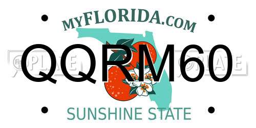 QQRM60 Florida License Plate