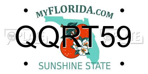 QQRT59 Florida License Plate