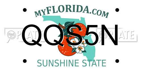 QQS5N Florida License Plate
