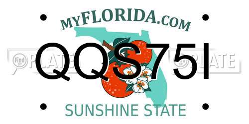 QQS75I Florida License Plate