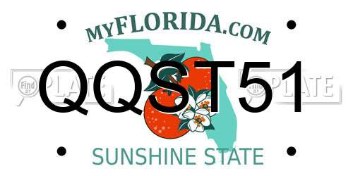 QQST51 Florida License Plate