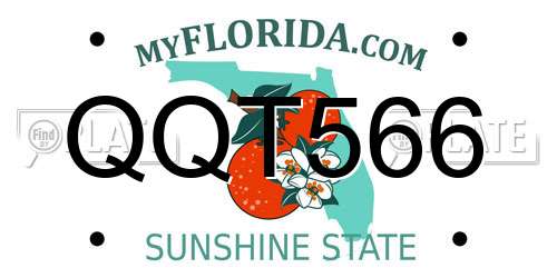 QQT566 Florida License Plate