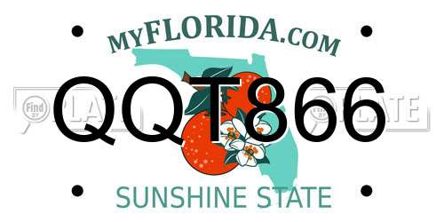 QQT866 Florida License Plate