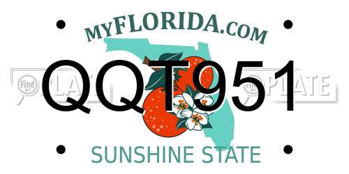 QQT951 Florida License Plate