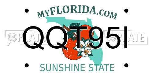 QQT95I Florida License Plate