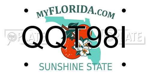 QQT98I Florida License Plate