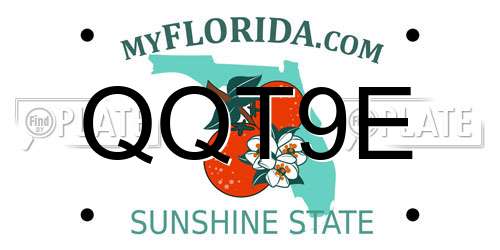 QQT9E Florida License Plate