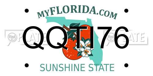 QQTI76 Florida License Plate