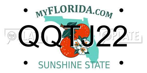 QQTJ22 Florida License Plate
