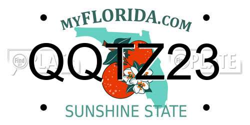 QQTZ23 Florida License Plate