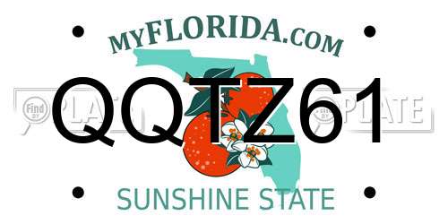 QQTZ61 Florida License Plate