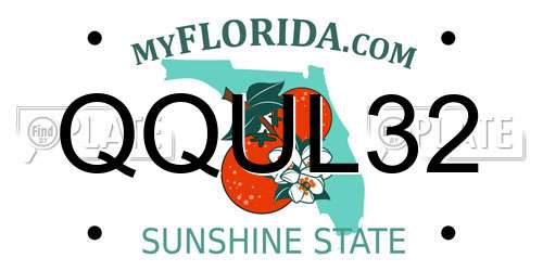 QQUL32 Florida License Plate
