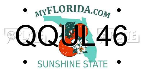 QQUL46 Florida License Plate