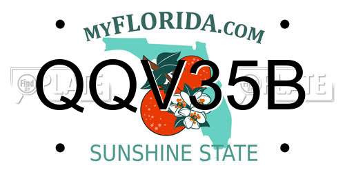 QQV35B Florida License Plate
