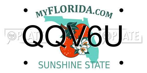 QQV6U Florida License Plate