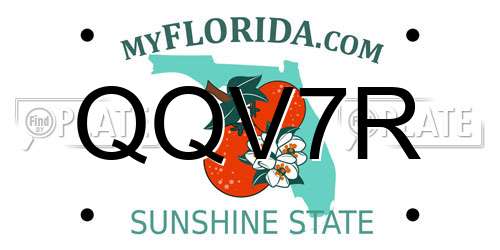 QQV7R Florida License Plate