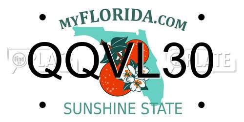 QQVL30 Florida License Plate