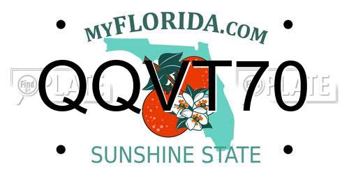 QQVT70 Florida License Plate