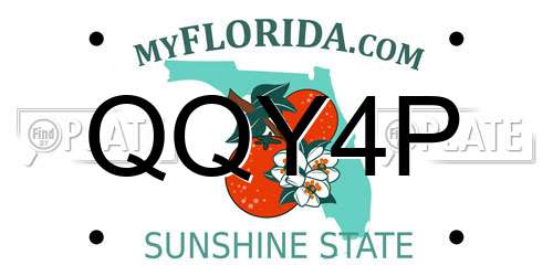 QQY4P Florida License Plate