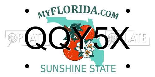QQY5X Florida License Plate