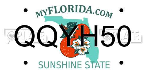 QQYH50 Florida License Plate