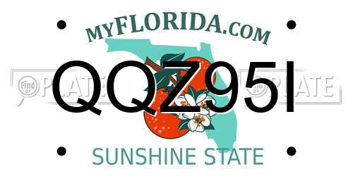 QQZ95I Florida License Plate