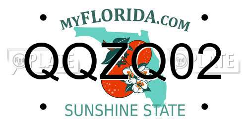 QQZQ02 Florida License Plate